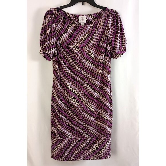 Suzi Chin for Maggie Boutique Purple Sheath Dress Women’s Size 6 Career Party - Picture 1 of 6